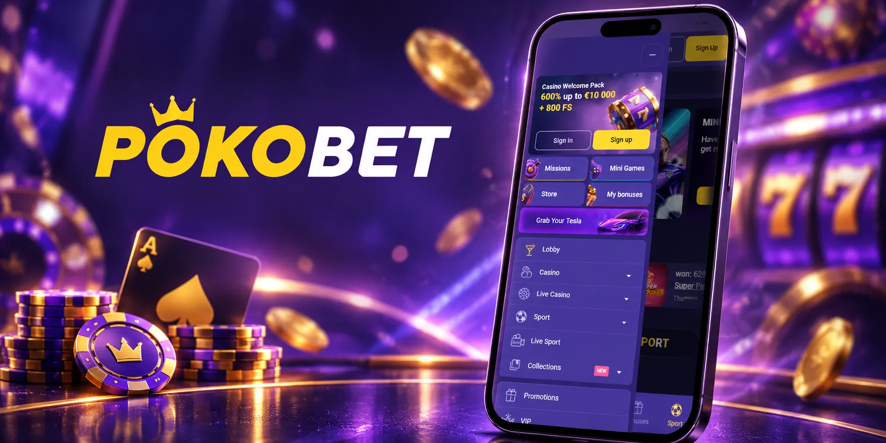 PokoBet Casino App-schermafbeelding